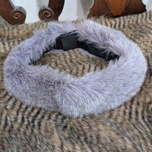 Light purple Fox fur Head Wrap or Neck Wrap